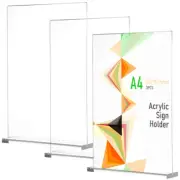 3 Pcs Acrylic Card Menu Stand Holder Standing Sign Holders Stands