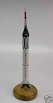 Mercury Redstone 3 Rocket Desktop Wood Model Regular New Free Shipping