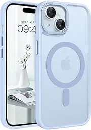 BENTOBEN Case for iPhone 15, Skin-Friendly Touch Slim Shockproof iPhone 15 Phone Case Supports Magnetic Wireless Charging, Full-Body Protective Case for iPhone 15 6.1 inch, Light Blue