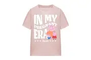 Peppa Pig Unisex Adult Pregnant Era Again Mummy Pig T-Shirt (Powder Rose) - UTTV15193