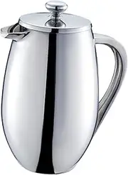 Perfk 350ml French Coffee Maker Large Capacity with Filter Steel Press Coffee Plunger for Cafe Kitchen Outdoor Camping Home Office
