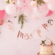 NEW Ginger Ray Floral Hen's Party 'From Miss To Mrs' Bunting By Spotlight
