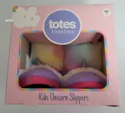 Totes Toasties Kids Unicorn Slippers MEDIUM (13 - 1) NIB
