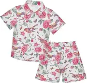 [Caihoyu] Baby-boys Toddler Hawaiian Button Down Shirts and Shorts Set Casual Toddler Boy Outfits Summer Clothing