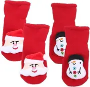 OHPHCALL Newborn Cotton Socks Baby Thermal Socks Warm Winter Christmas Patterns