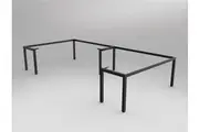 OL Axis Black 90Degree Corner 2-User Workspace Frame