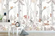 Forest Animal Removable Wall Mural ANM057