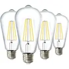 Sunco 4 Pack Dusk to Dawn Light Bulbs LED Edison 2700K Soft White, CRI90 7W E...
