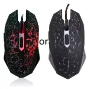 USB Charging Gaming Mouse 2400 DPI Adjustable for PC Games/Work Laptop