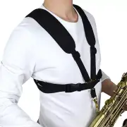 Saxophone Harness Strap, Padded Shoulder & Chest Sax Strap for Baritone, Tenor,