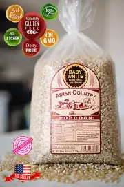 Popcorn Kernels - Medium White 6 lb Gluten Free Microwave Stovetop Air Popper