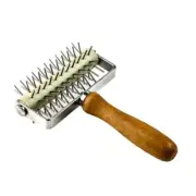 Kitchen Pizza Dough Roller Stainless Steel Pizza Docking Tool with Spikes