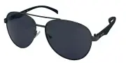 Kenneth Cole Reaction Mens Shiny Gunmetal Sunglass Metal Aviator, KC1318 8A