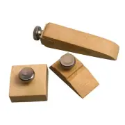 KVMORZE 3Pcs Wooden Sandpaper Block Set Square Bevel Wedge Hand Sanding Block...