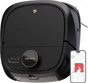 [TECBOT] M1 Pro Robot Vacuum and Mop - LiDAR Robotic Vacuums Cleaner for Home with Pet Hair, Carpet, Hardwood Floors, Auto Smart Mopping, Self Cleaning, Avoids Obstacles, Voice Control, Black