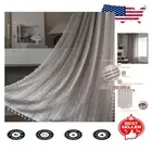 Khaki 84" Farmhouse Curtains with Embroidery - Set of 2 Light Filtering Panels