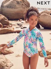 Bright Animal Long Sleeved Sunsafe Swimsuit (3-16yrs) (E76821) | $37 - $48