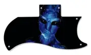 SG Half Face Pickguard Custom Gibson Graphic Graphical Guitar Single Blue Entity