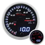 【D RACING三環錶/改裝錶】52MM油壓錶，機油壓力。SLD25燈可設定警示雙顯示系列
