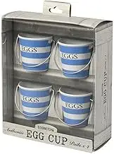 Eddingtons Blue and White Stripe Egg Cups Set of 4