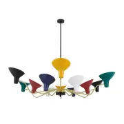 Farbon Modern Pendant Hanging Lamp Light Metal Brass Matt Multi-color