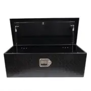 New 30in. Cuboid Aluminum Under Storage Tool Box for Trailer Pickup Truck Black