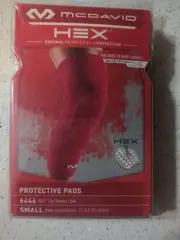 HEX Leg Sleeve Pair Small Padded McDavid Basketball Protective Pads 6446 RED