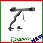 Brateck Fabulous Desk-Mounted Gas Spring Monitor Arm For Dual Monitors Fit Most