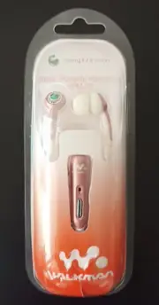 NOS Sony Ericsson Walkman Stereo Earbuds Handsfree HPM-70 Baby Pink Genuine NEW