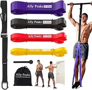 Ally Peaks Pull Up Assistance Bands System,Up to 410 lbs Assistance, Adjustable and Replaceable Pull Up Assist Band,Heavy-Duty Assisted Pull Up Resistance Bands for Pull Up Assist Push Up Assist