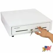 Cash Drawer 16" Manual Push Open Cash Register Drawer For Point Of Sale White