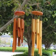 Bamboo Tube Wind Chime Outdoor Patio Decor Small Chimes for outside Dad