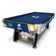 A Man & His Cave Carlton Dry 7ft MDF Pool Snooker Billiards Table/Balls Blue