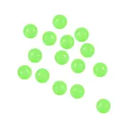 100Pcs 8mm Soft Plastic Round Glow Fishing Beads with Storage Box Green