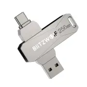 BlitzWolf BW-UPC2 256GB USB Disk 2 in 1 Type-C USB3.0 Flash Drive Ultra-fast Transmission 360°Rotation Zinc Alloy 256G