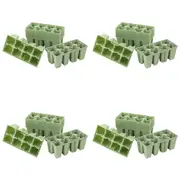32pc Homeleisure GYO 8-Cell Plastic Seedlings Tray Planting Propagation Sage