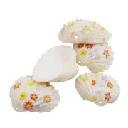 10PCS Firework Printed Cockle Conch Shell Home Party Fish Tank DIY Decor Crafts