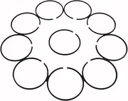 HUVNEXA 100pcs Piston Ring 44mm x 1.5mm, for Husqvarna, 353 350 346XP Chainsaw & KAAZ TH48 TD48 TJ53E KB/KBL53 & More Engine Car Piston Ring Set