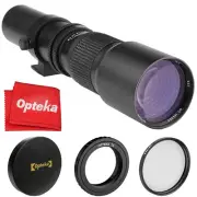 Opteka 500mm f/8 Telephoto Lens for Panasonic Lumix DMC-G5, GH3, GF6, G6, GX7