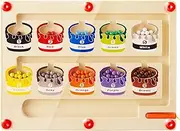 Joydom Magnetic Color and Number Maze, Montessori Magnet Puzzle Game Board for Toddlers, Preschool Learning Activities Toys, Fine Motor Skills Toys for Boys Girls 3+ Year Old (Paint Bucket)