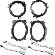 DKMUS Speaker Spacer for Toyota Lexus Scion Subaru 6" to 6-3/4" + 6" x 9" Adapter with Wiring Harness (6"+ 6"x9")