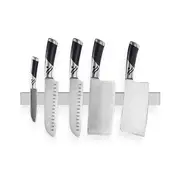 ACA 30CM Chrome 304 Stainless Steel Magnet Knife Holder Utensil Rack Wall Mount Kitchen Tool Shelf