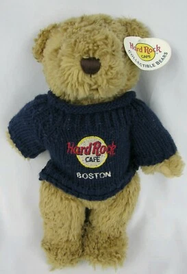 Hard Rock Cafe Collectible Bears Boston With Sweater New w Tag 14” Plush Teddy
