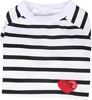 BAZEITFLOW Pet T-Shirt Dog Summer Shirt Stripes Comfortable Cotton Material Portable Dog Clothing Quick Dry Easy Wash