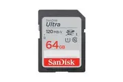 SD Card SanDisk 64GB Ultra SDXC UHS-I Memory Card 120MB/s C10U1 Full HD SDSDUN4-064G-GN6IN
