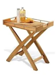 23" A GRD TEAK SPA BATH BUTLER SIDE TRAY SHOWER STOOL PATIO TABLE OUTDOOR INDOOR