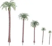 25pcs Mini Coconut Tree Model Trees Inflatable Palm Tree Mini Plants Faux Plants Decor Topper Fake Tree Artificial Tree Fake Tropical Plants Palmier Palm Tree Lights Green Plastic