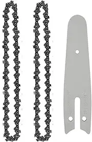 GZHZM 1/2/4pcs 6 Inch Chainsaw With Guide Semi Chisel 37 Drive Links 1/4" Pitch .043" Gauge Saw Chain For Wood Cutting Electric