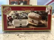 Spode Christmas Tree 2 Piece Loaf Pan Set Mini Loaves 7.75" x 3.5" NIB