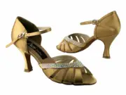 Tan or Black Satin & Rhinestone Sparkle Latin Salsa Very Fine Dance Shoes T2DM